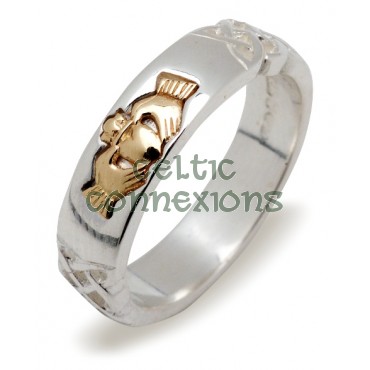 Claddagh Silver and Rose Gold with Celtic Knots